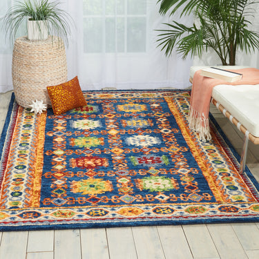 Vibrant Traditional Classic Wool Hand Tufted  Bordered Rug  by Nourison