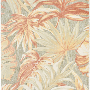 Nourison Aloha ALH43 Ivory Sage Green Indoor Outdoor Polypropylene Floral Textured Rug