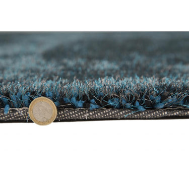 Grande Vista Shaggy Teal Mix Quality Hand Made Rug in 60 x 110 cm (2'x3'7'')