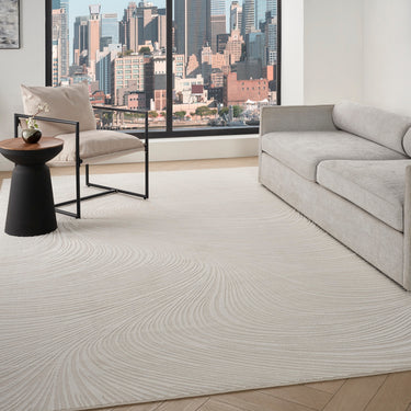 DKNY Central Park West CEP02 Swirl Pattern Jute Abstract Modern Rug - 183 x 274 cm (6'x9')