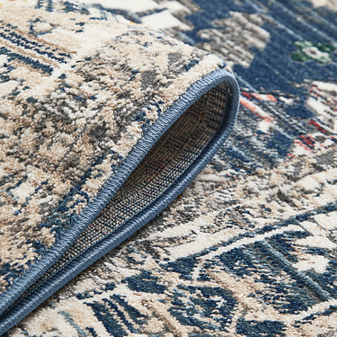 URCO Nova Lilian Blue Polypropylene Persian Traditional Vintage Hallway Runner Rug