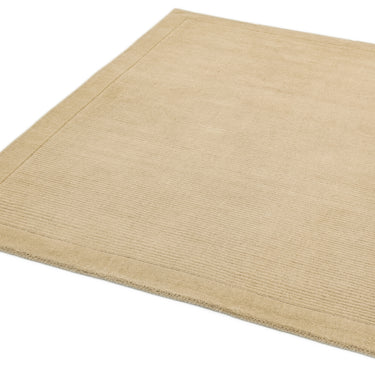 York 100% Wool Rug Hand Made Modern Plain Bordered Rug in Beige