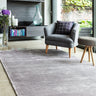 Bellagio Modern Plain Loop Striped Shiny Viscose Hand Woven Silver Rug - Medium 120x180 cm (4'x6')