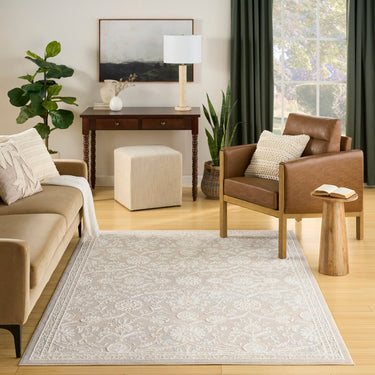 Nourison Isla ISL01 Classic Grey Jute Polypropylene Traditional Vintage Rug