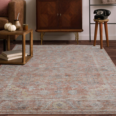 Asiatic London Jasper JA05 Living Antique Red Multi Traditional Vintage Rug - X-Large 200x300 cm (6'7"x10')