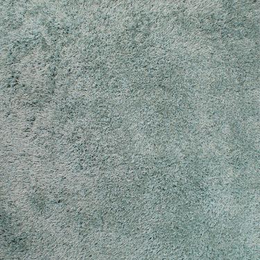 Boston Plain Thick Soft Fluffy Plush Silky Sparkle Shaggy Rug Round in Duck Egg