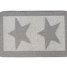 My Stain Resistant Durable Silver Star Washable Non-Slip Polypropylene Bordered Hallway Runner Rug - 50x80 cm (1'8"x2'7")