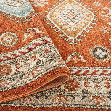 Cashmere 5567 Terracotta Oriental Traditional Floral Kilim Hallway Runner Rug