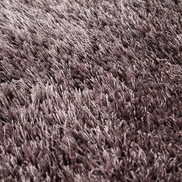 Indigo Plain High Pile Sparkle Soft Shaggy Grey Rug