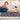 Hug Bright Spot Navy Multi Spots Washable Non-Slip Cotton Bordered Hallway Runner Rug - 65x85 cm (2'1"x2'9")