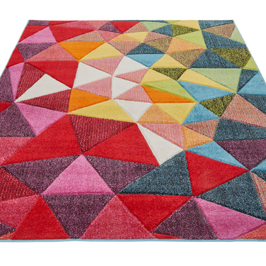 Consept Looms Viva VIV103 Bright Multicolours By Concept Jute Polypropylene Geometric Rug