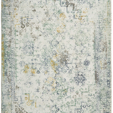 Origins Vogue Traditional Vintage Look Rug in Blue Ochre Yellow
