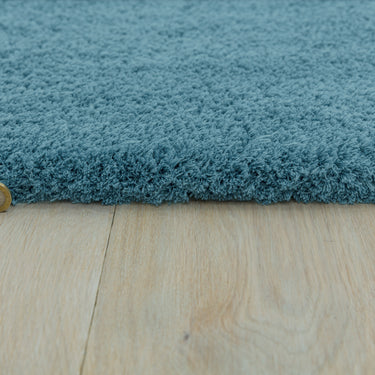 Lulu Soft Touch Plain Shaggy Rug in Duck Egg