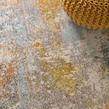 Asiatic London Colores Cloud Sunset CO10 Yellow Gold Multi Polypropylene Abstract Flatweave Rug