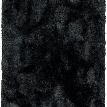 Plush Plain Shaggy High Pile Thick Silky Fluffy Soft Hand Woven Black Rug