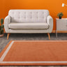 Asiatic London Albi Orange Border Classic Pure Wool Bordered Modern Rug - Medium 120x170 cm (4'x5'6")