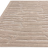 Valley Path Geometric 3D Pattern Rug in Charcoal Grey, Natural and Ivory - Natural Beige - Medium 120x170 cm (4'x5'6")