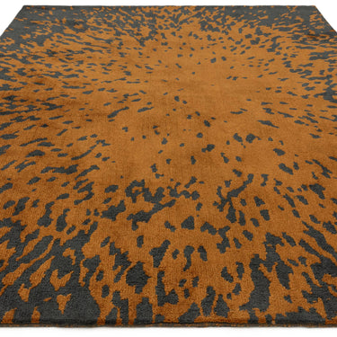 Asiatic London Wilder Splash Spice Orange Animal Inspired Cotton Textured Modern Rug