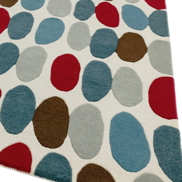 Asiatic London Matrix Sofia MAX33 Red Teal Wool Viscose Geometric Textured Rug 200x300 cm