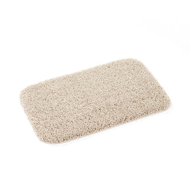 Dip and Drip Buddy Beige Washable Non-Slip Polypropylene Shaggy Bath Mat