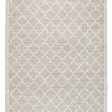 Origins Washable Château Trellis Moroccan Soft Chenille Bohomian Rug in Natural