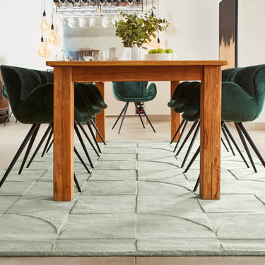 Origins Penny 3D Eucalyptus Hand-Carved Wool Geometric Rug