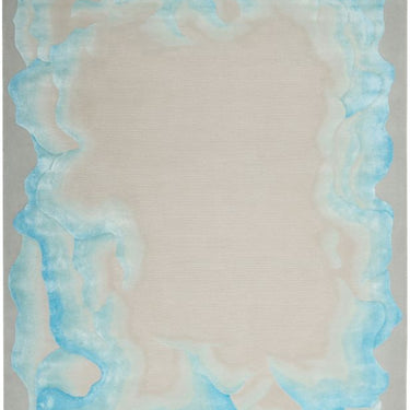Prismatic PRS22 Hand-Tufted New Zealand Wool and Silk Sea Mist Blue Rug