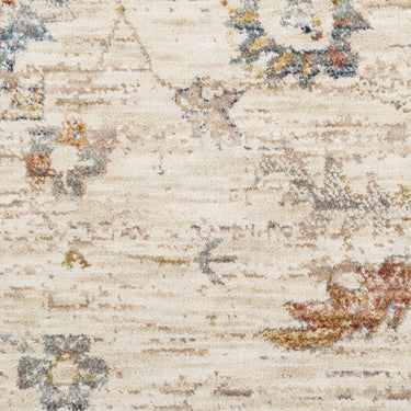 Nourison Antique Fusion ANF04 Bordered Ivory Multi Traditional Vintage Abstract Floral Rug
