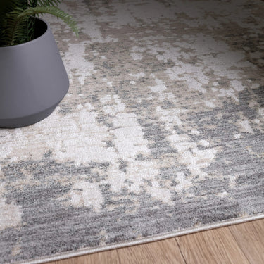 Asiatic London Anders AN01 Silky Shiny Shimmer Grey Abstract Textured Boho Rug