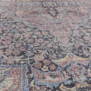 Kaya Rana KY11 Traditional Classic Medallion Persian Floral Flatweave Washable Rug in Red Blue