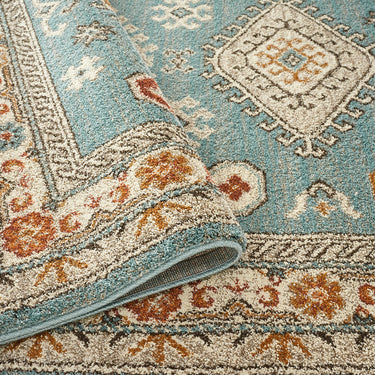 Cashmere 5567 Blue Oriental Traditional Floral Kilim Hallway Runner Rug
