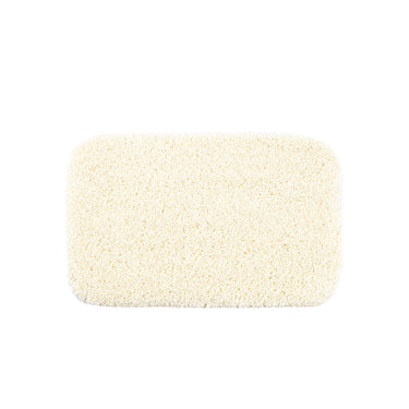 Dip and Drip Buddy Ivory Washable Non-Slip Polypropylene Shaggy Bath Mat