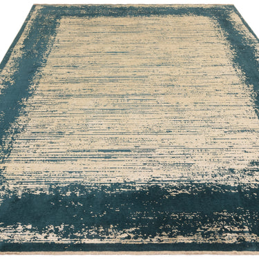 Elodie Contemporary Rug Modern Luxurious Soft Silky Metallic Shine Abstract Rug in Emerald Gold
