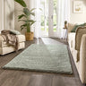 Origins Hadley Thick Fluffy Eucalyptus Green By Orgins Polypropylene Shaggy Modern Rug - Small 80x150 cm (2'6"x5')