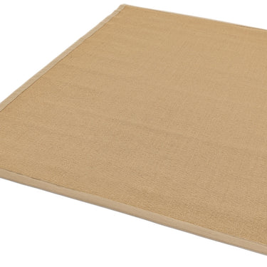 Sisal Jute Plain Non-Slip Linen Natural with Beige Border Rug & Runner