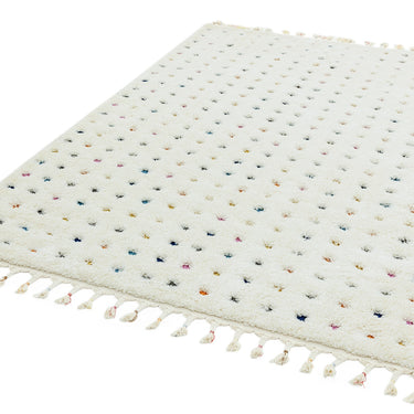 Asiatic London Ariana AR02 Dotty Boho Harmony Soft Scandi Multicolour Polypropylene Shaggy Moroccan Textured Rug