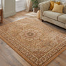 Grand Heritage GH101 Medallion Million Point Classic Beige Cream Polypropylene Persian Oriental Rug - Medium 120x170 cm (4'x5'6")