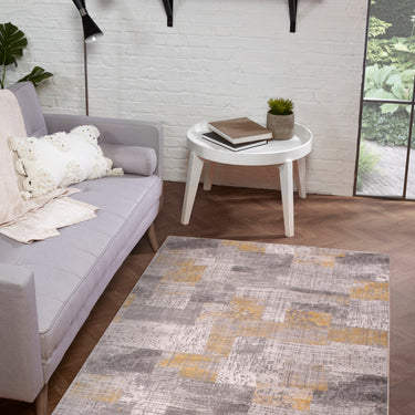 Modern Odyssey Spectrum Abstract Gold Rug Small 80x150 cm