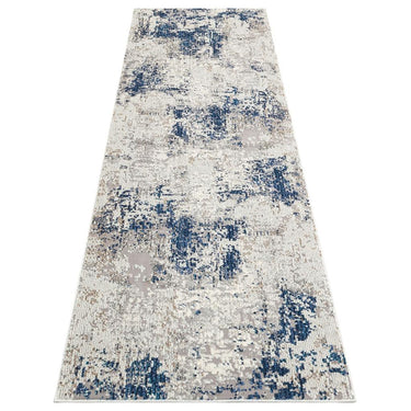 Rossa ROS03 Modern Abstract Rug in Blue 80x240 cm