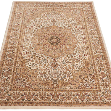 Consept Looms Grand Heritage GH101 Medallion Million Point Classic Cream Beige Polypropylene Persian Oriental Rug