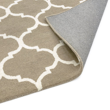 Albany Ogee Traditional Morroccan Trellis Design Hand Tufted Wool Rug in Camel