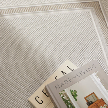 Olivia OLI102  Framed Border Rug in Cream Beige
