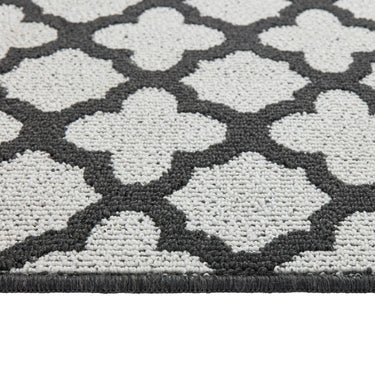 My Stain Resistant Tile Charcoal Washable Non-Slip Polypropylene Moroccan Doormat