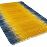 Consept Looms Fusion Knitted Bright Blue Ochre Yellow Wool Traditional Geometric Textured Rug 200x290 cm