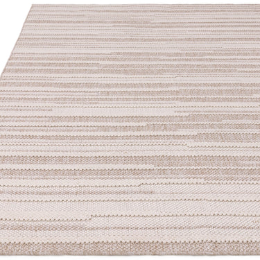 Asiatic London Camber Stripe Sand Beige Traditional Textured Striped Flatweave Rug