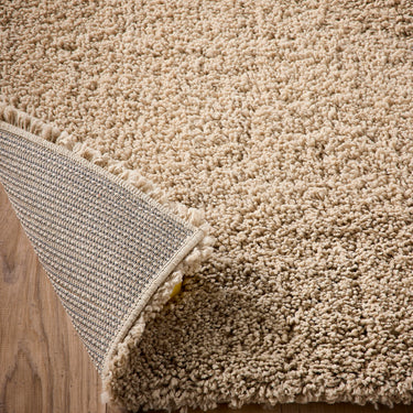 Hadley Thick Fluffy Beige By Polypropylene Shaggy Modern Rug