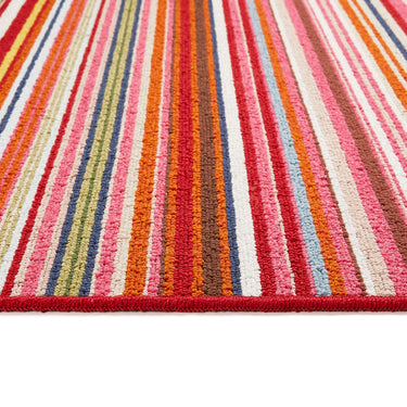 My Mat Stain Resistant Washable Home Entrance, Kitchen, Hallway, Entryway Non-Slip Rug Candy in Multi Bright Stripe Colours