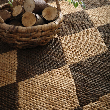 Diamond Natural Brown Hand-Braided Jute Rug