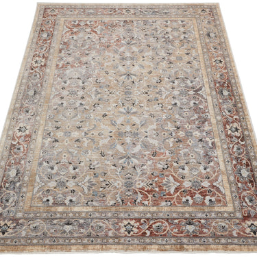 Consept Looms Legacy LEG03 Medallion Classic Beige Rust Cotton Persian Oriental Traditional Round Rug
