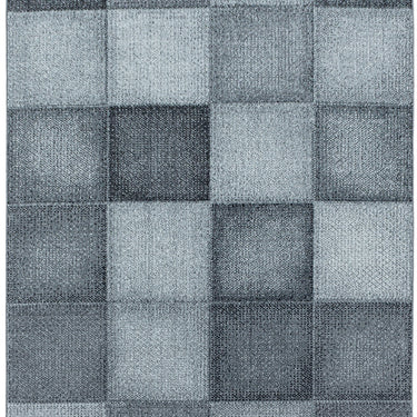 Ayyildiz Ottowa 4202 Squared Blocks Design Grey Jute Polypropylene Abstract Geometric Rug 120x170 cm